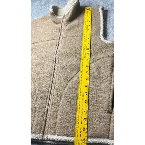 Woolrich Fleece Vest Women’s Large Browns Full Zip Outdoor SOFT Size Medium - Picture 3 of 7